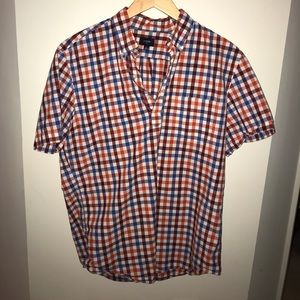 J. Crew short sleeve shirt.  Patterned.